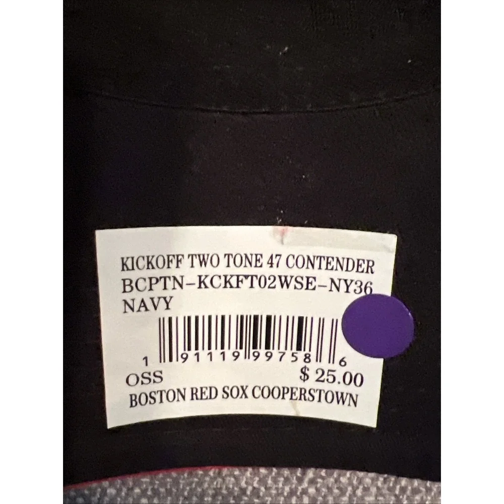 Boston Red Sox Cooperstown '47 Contender Cap Hat OSFA Stretch Fit Two Tone Navy - Picture 7 of 10